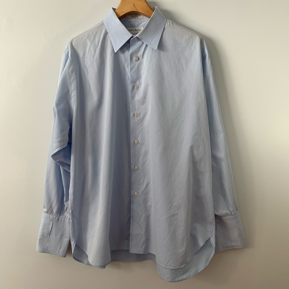 John W. Nordstrom Button Front Long Sleeve Dress Shirt 17/34